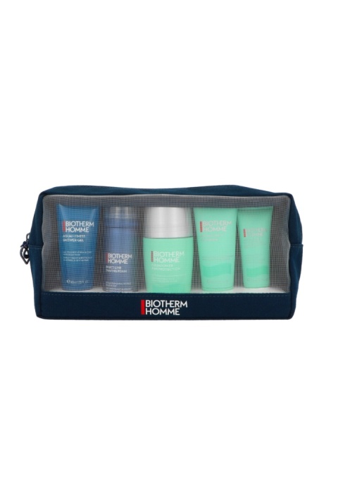 Zestaw Biotherm Homme Aquapower Cleanser 40 ml + Aquafitness Shower Gel 40 ml + Shaving Foam 50 ml + Aquapower Deodorant Roll-on