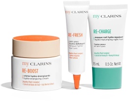 Zestaw Clarins Re-Move Detoxify Dermo-Cleansiing Gel 125Ml + Re-Boost Hydra-Energizing Cream 50Ml + Re-Charge Detox-Replumping N