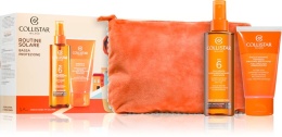 Zestaw Collistar Moisturizing Super Tanning Dry Oil Spf 6 + Restorative Moisturizing After-Sun Shower-Shampoo + Cosmetics Bag